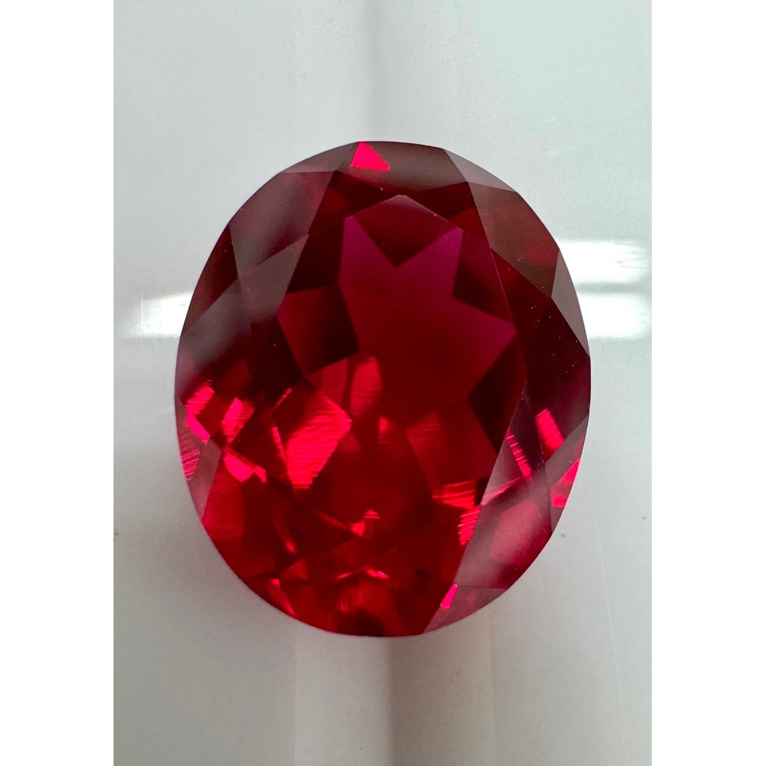 6.35 ct. (IGI) Oval Mixed Cut Lab Grown Red Ruby (1 of 3)