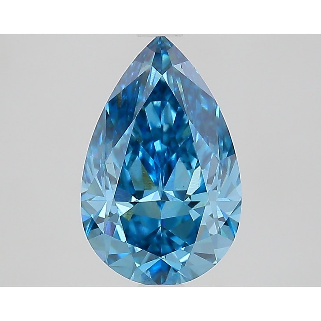 2.17 ct, Fancy Vivid Blue/VS1, Pear cut IGI Graded Diamond: Click here to view HD 360 Spinning Image Click here to view Certificate Report IGI Graded S