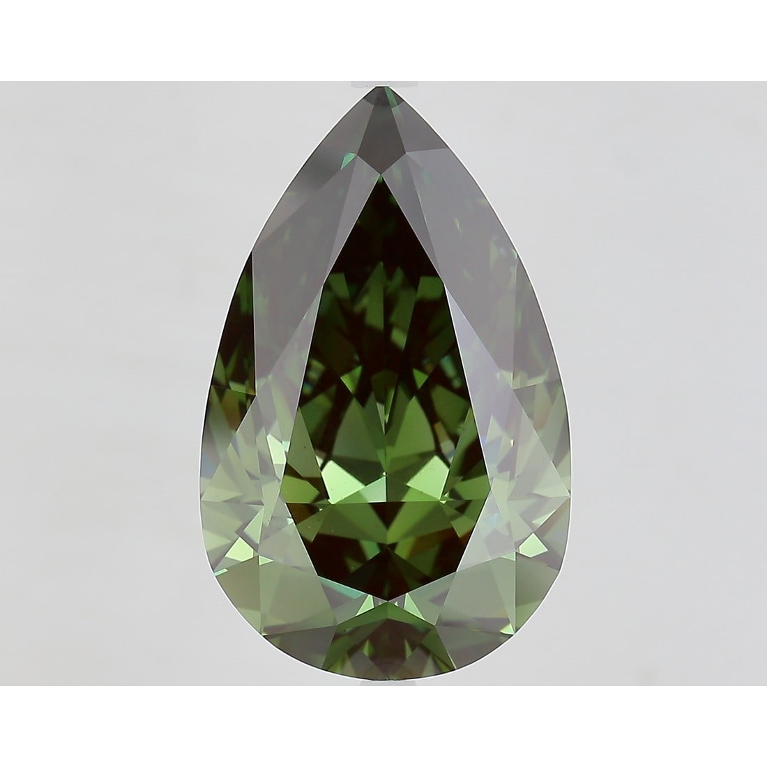 10.10 ct, Fancy Deep Green/VS2, Pear cut IGI Graded Diamond: Click here to view HD 360 Spinning Image Click here to view Certificate Report IGI Graded S