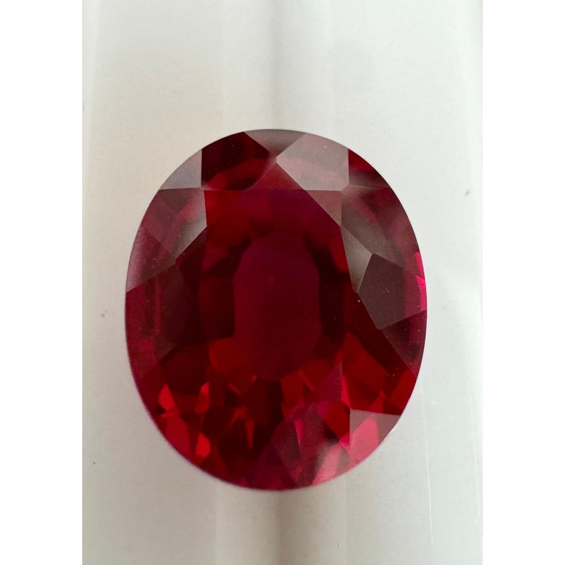 8.14 ct. (IGI) Oval Mixed Cut Lab Grown Red Ruby (1 of 3)