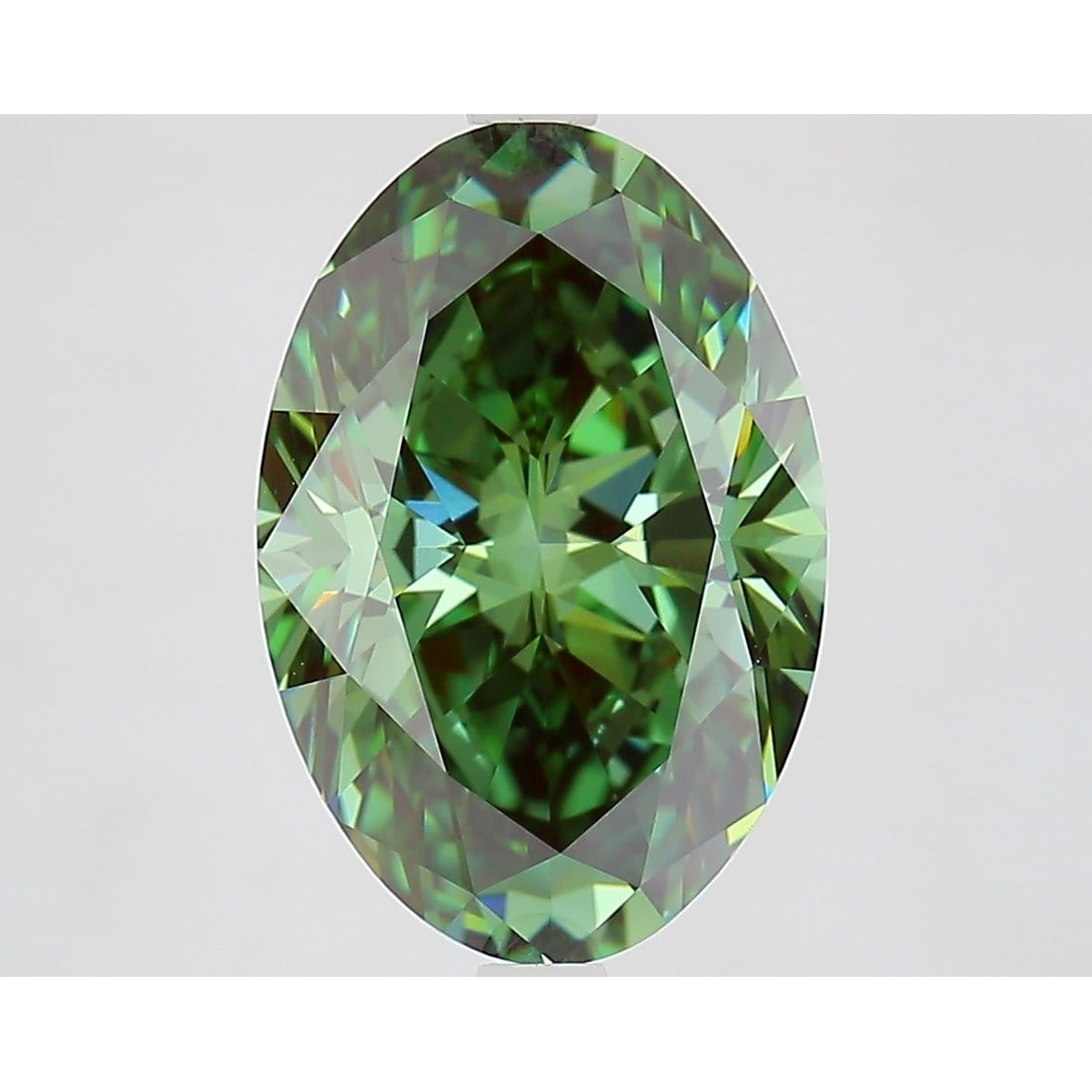 4.54 ct, Fancy Vivid Green/VVS2, Oval cut IGI Graded Diamond: Click here to view HD 360 Spinning Image Click here to view Certificate Report IGI Graded S