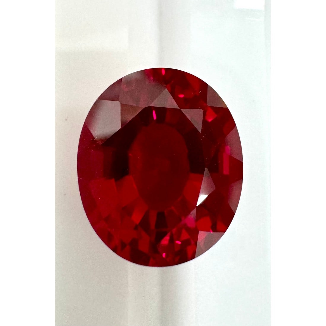 9.56 ct. (IGI) Oval Mixed Cut Lab Grown Red Ruby (1 of 3)