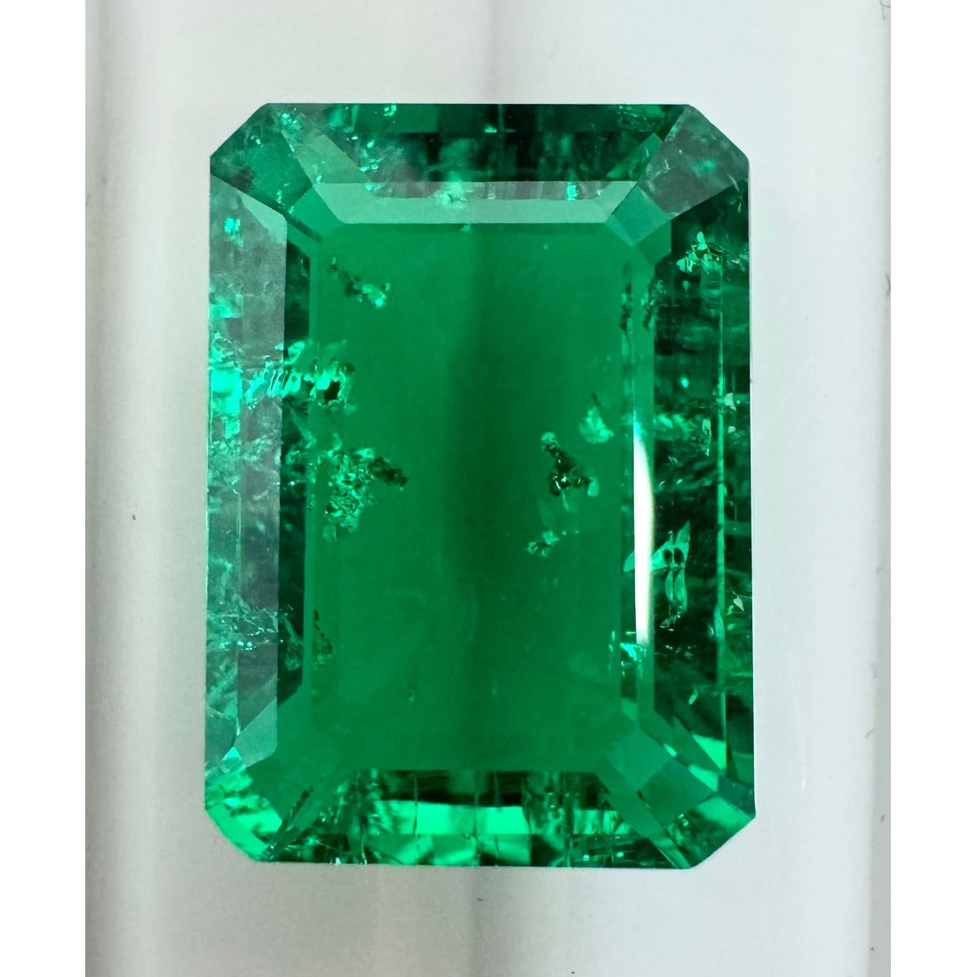 12.22 ct. (IGI) Emerald Cut Lab Grown Columbian Emerald (1 of 3)