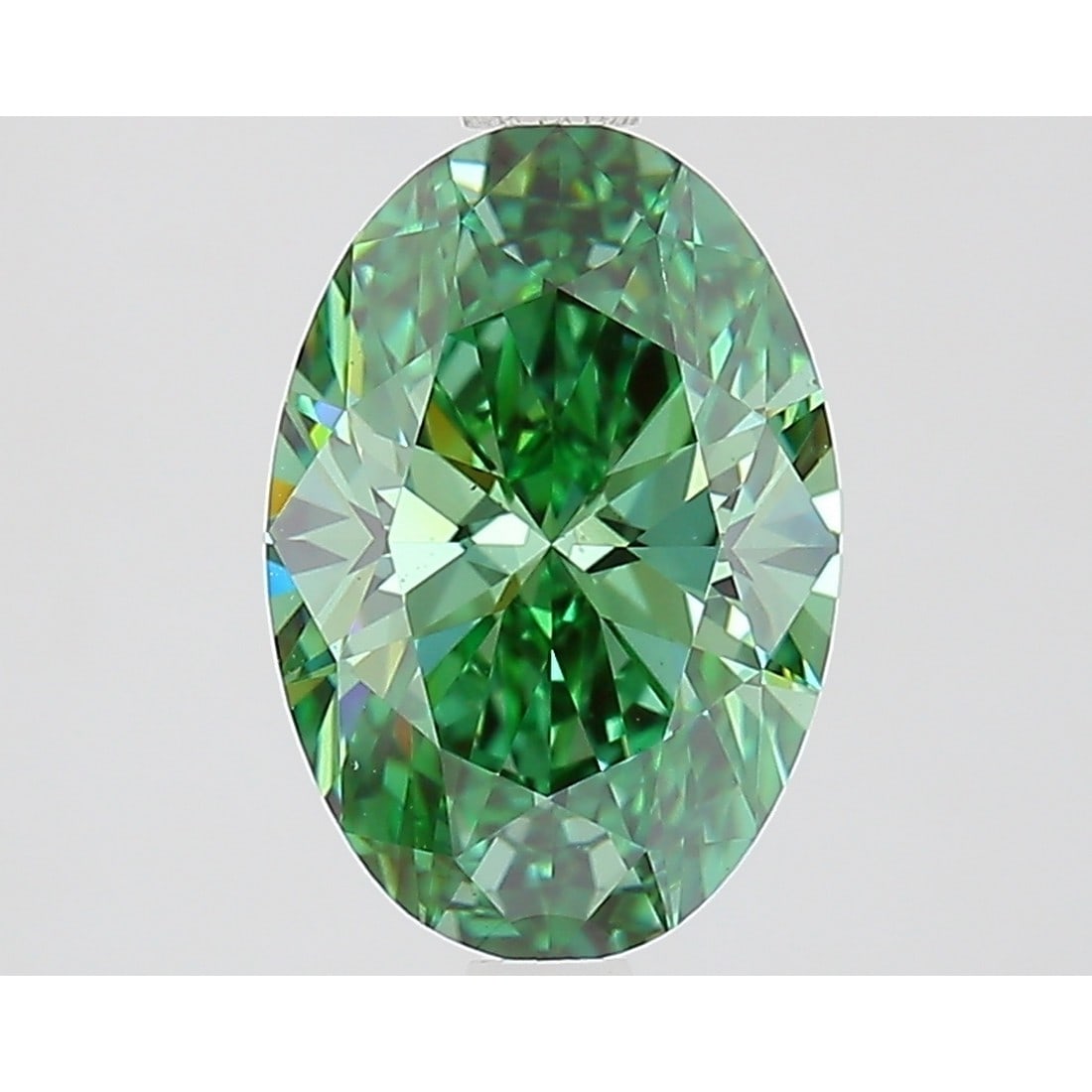 2.01 ct, Fancy Vivid Green/VS1, Oval cut IGI Graded Diamond: Click here to view HD 360 Spinning Image Click here to view Certificate Report IGI Graded S