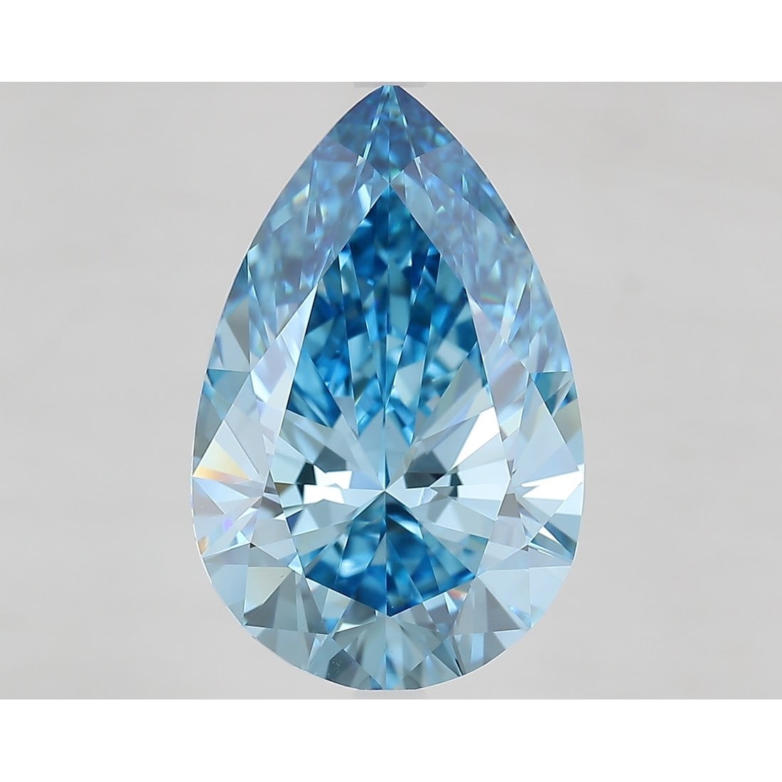8.56 ct, Fancy Vivid Blue/VVS2, Pear cut IGI Graded Diamond: Click here to view HD 360 Spinning Image Click here to view Certificate Report IGI Graded S