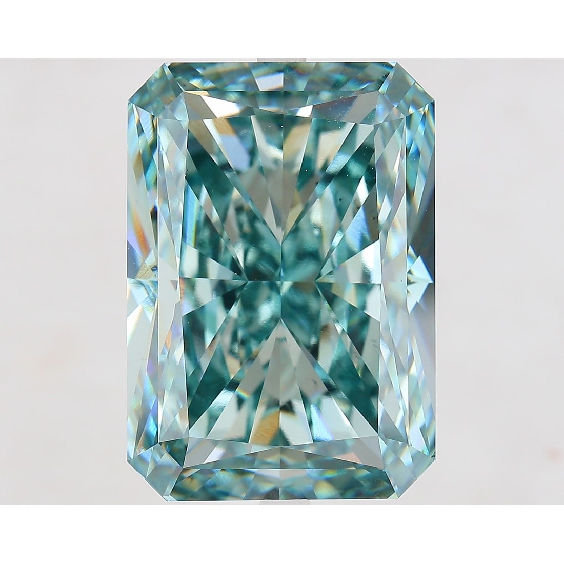 21.33 ct, Fancy Intense Bluish Green/VS1, Radiant cut IGI Graded Diamond (1 of 4)