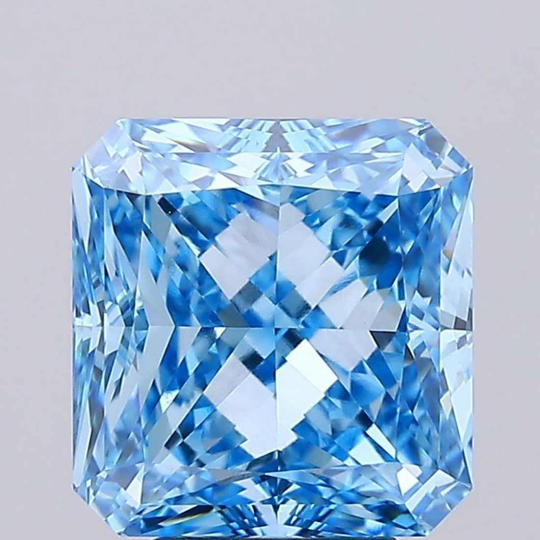 5.01 ct, Fancy Vivid Blue/VVS2, Radiant cut IGI Graded Diamond: Click here to view HD 360 Spinning Image Click here to view Certificate Report IGI Gra
