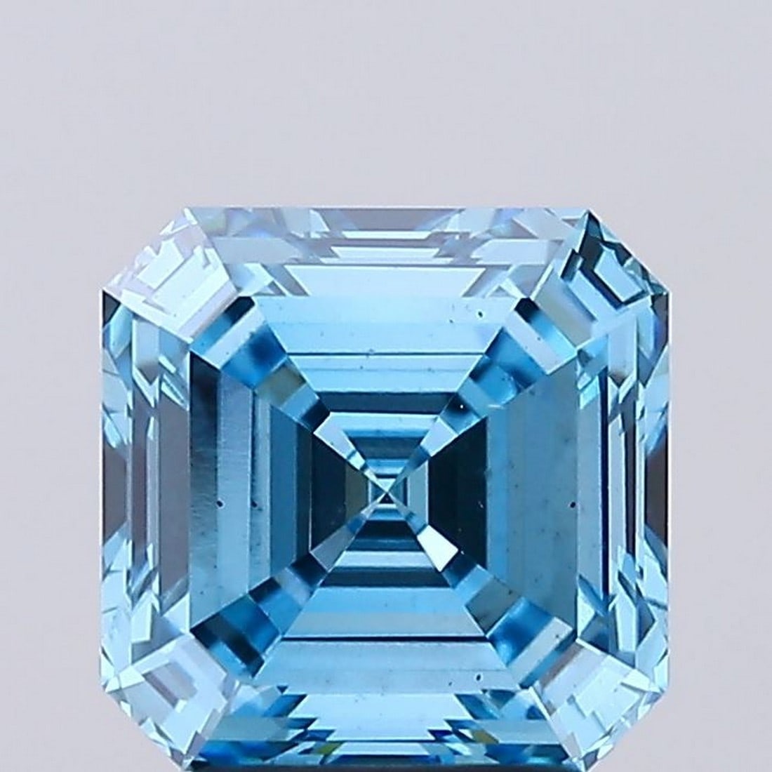 3.02 ct, Fancy Vivid Blue/VS2, Square Emerald cut IGI Graded Diamond: Click here to view HD 360 Spinning Image Click here to view Certificate Report IGI Grad