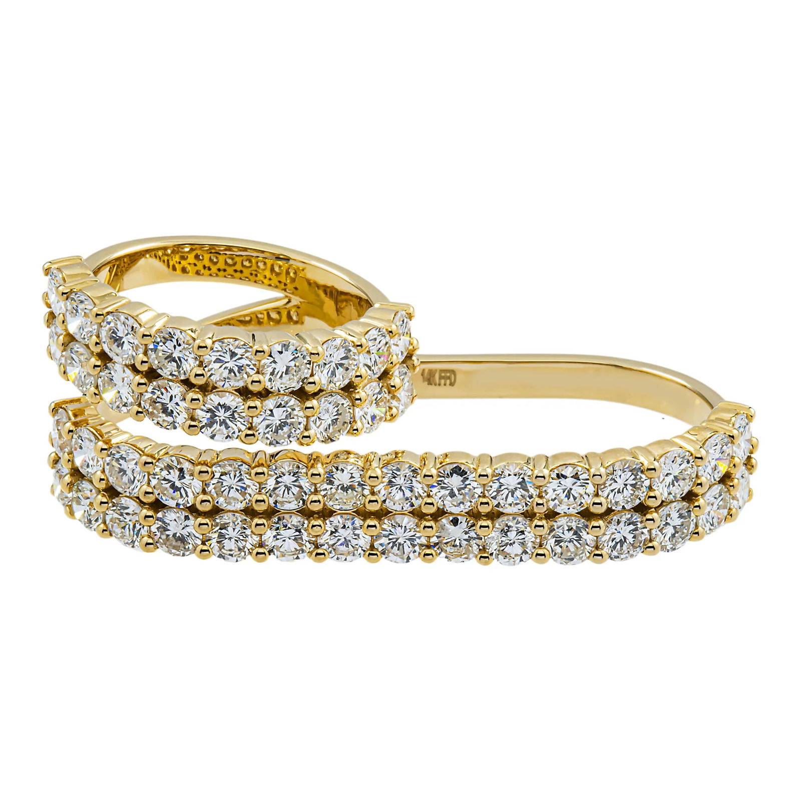 14kt Yellow Gold 3.2tcw Two Finger Diamond Wrap Ring (1 of 4)
