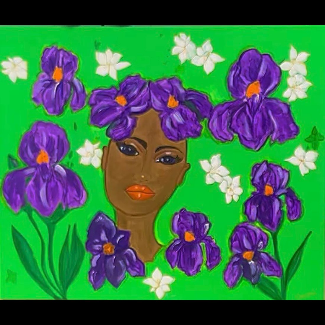 Iris rainbow Goddess. By Christina Godley Created In 2023, Acrylic Auction