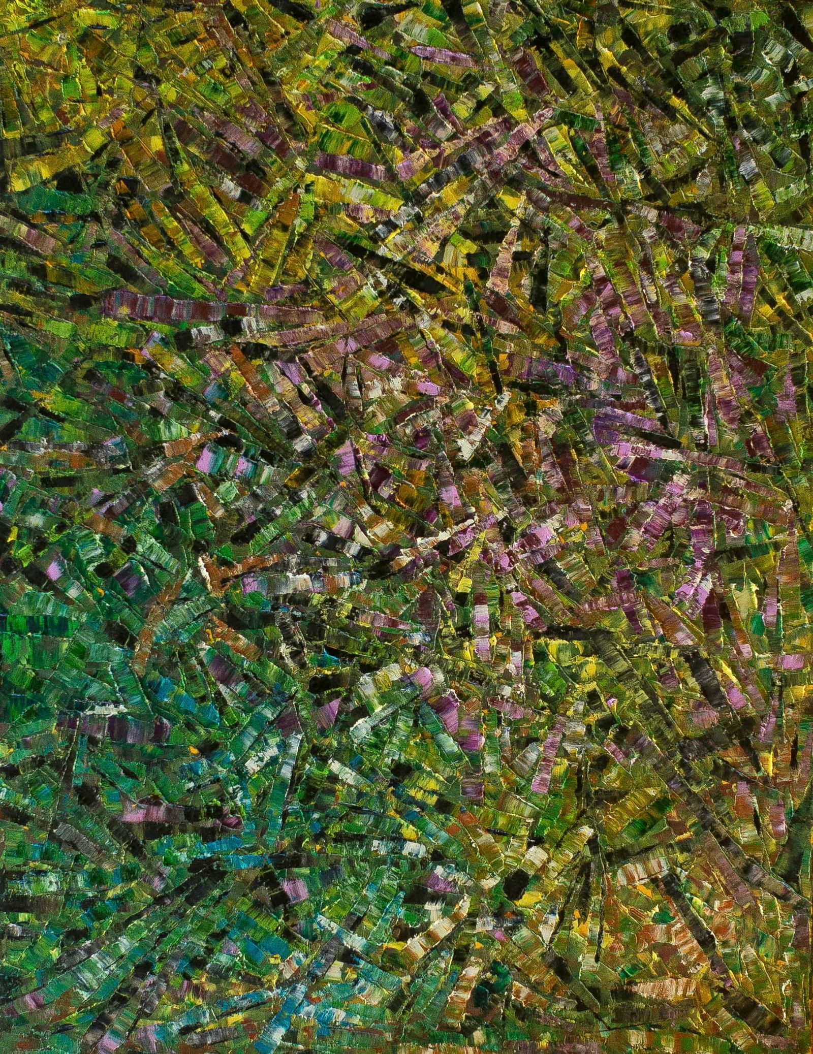 There Is None And Yet All by Deepa Khanna Sobti created in 2024 Oil on Linen Artwork Signed located: Original poem that comes with the artwork -The thing about continuity Is that there is none Continuity can never be experienced Only thought about The unexplainable sensation of the moment Produces a