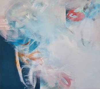 Drift By Claire Chandler acrylic on canvas 2021: SHIPS FROM London, UK Artist Bio--Claire Chandler lives in Carshalton, Surrey.She graduated with a BA (Hons) in Fine Art from the University of Northumbria at Newcastle with the Terry Stephenson Prize