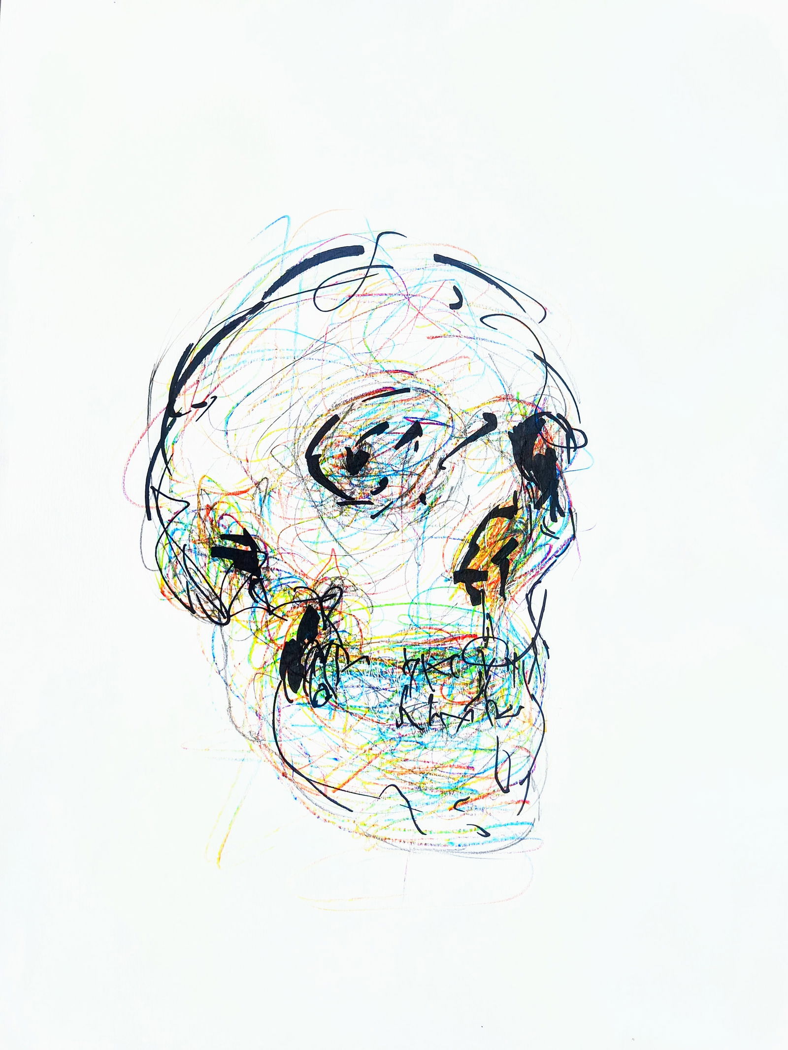 Essence Skulls By Chris Silver Colored Pencil, Marker, Ink on Paper 2025 (1 of 1)