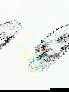 Essence Skulls By Chris Silver Colored Pencil, Marker, Ink on Paper 2025: SHIPS FROM UK DescriptionA study of an artificial skull with sensory exercises to create unique mark making.Artist BioChris Silver is a contemporary Scottish artist from Glasgow. In his work, he explo