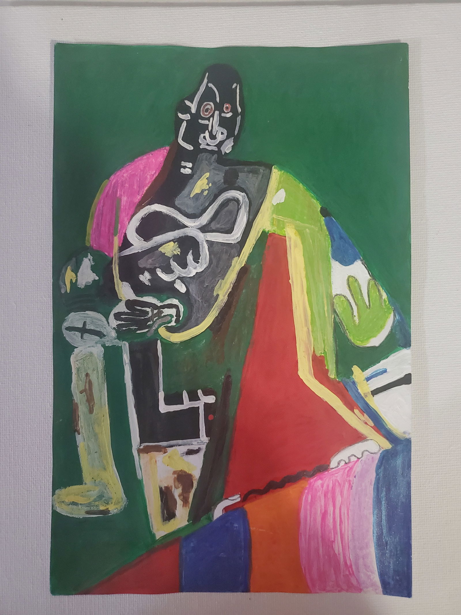 Untiled no.17 ( An artist ) Andrepace Oils, pastels and crayon/ acrylics and watercolor 2022 (1 of 1)