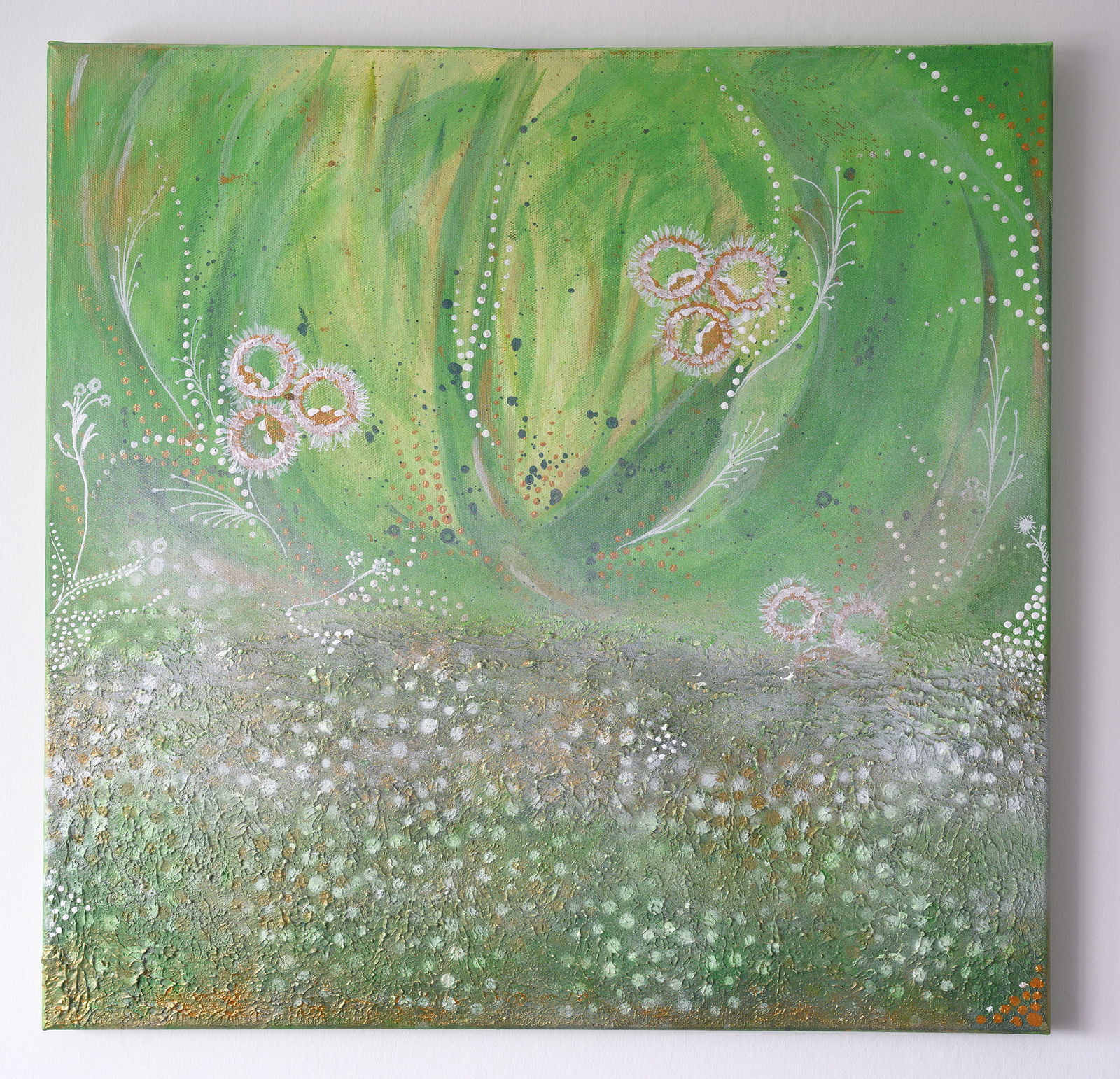 Where Colour Holds Its Breath By Olena Hastilow Acrylic and texture on thin canvas 2025 (1 of 3)