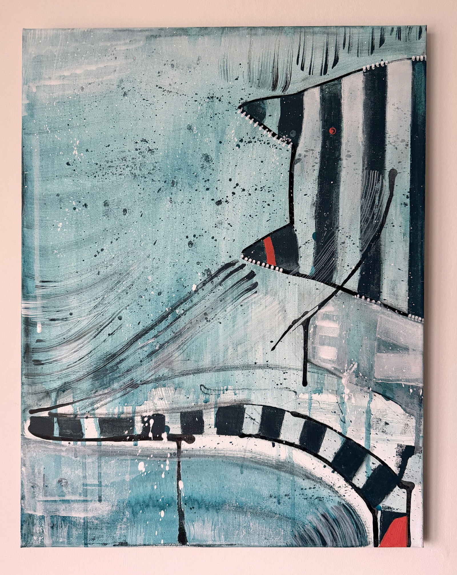 My cat By Olena Hastilow acrylic on thin canvas 2026 (1 of 3)