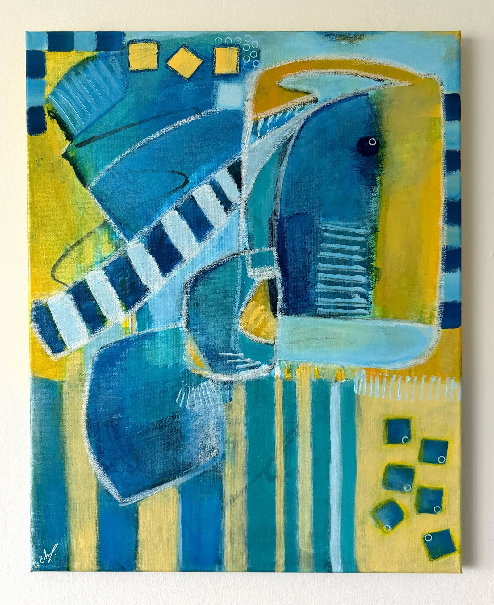 Journey By Olena Hastilow acrylic on thin canvas 2026 (1 of 3)