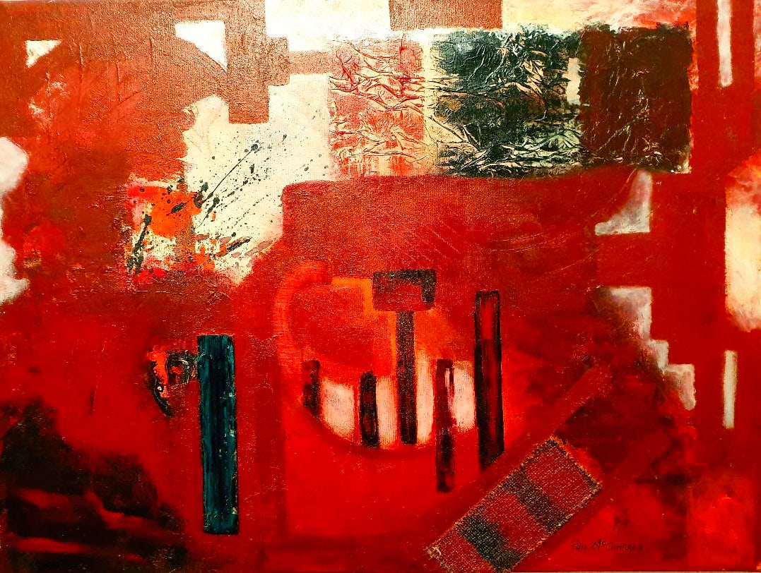 Shadows of the Past By Philip McCumskey Acrylic and mixed media on canvas 2025 Signed (1 of 3)