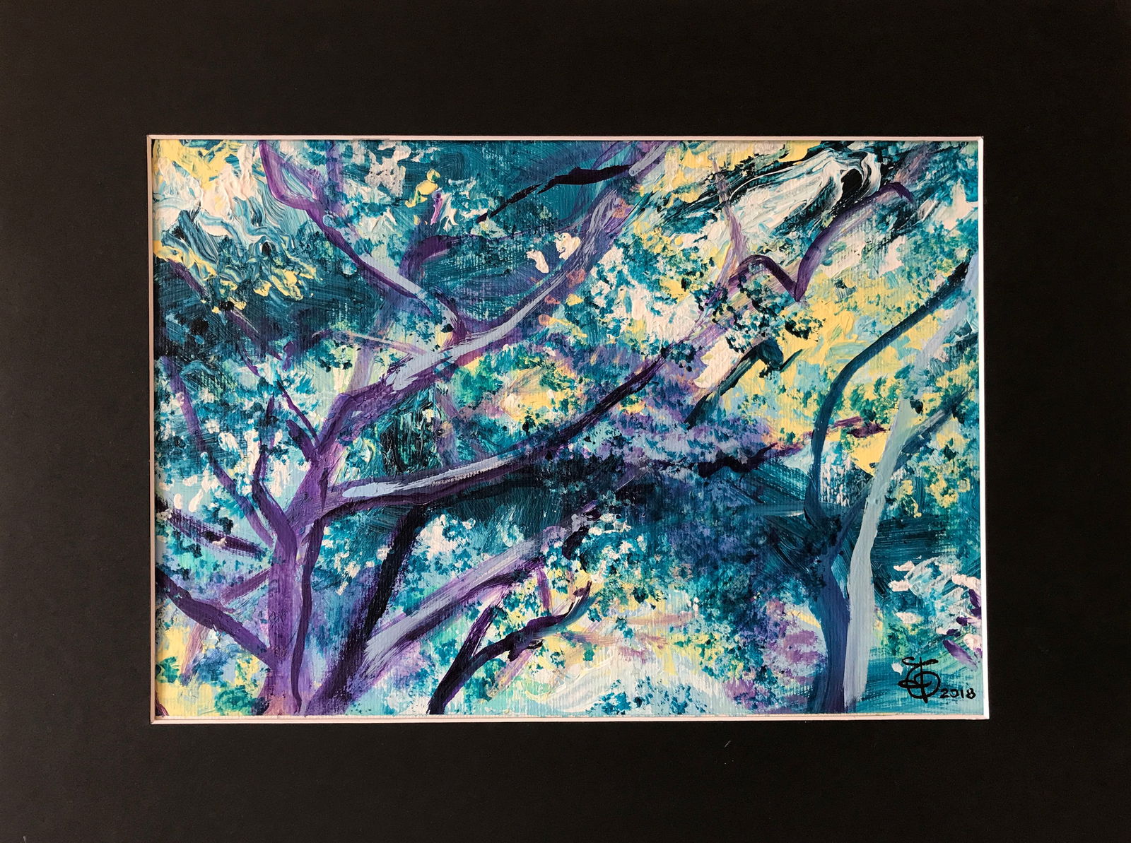 Into the shadows By Francesca Tesoriere Acrylics on paper 2018 Signed (1 of 3)