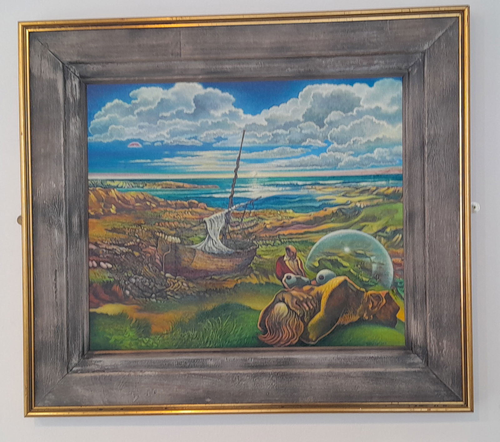 Dr Atomic and his first Encounter By Mark Richard Parkin Oil on Canvas 2022 Signed (1 of 4)