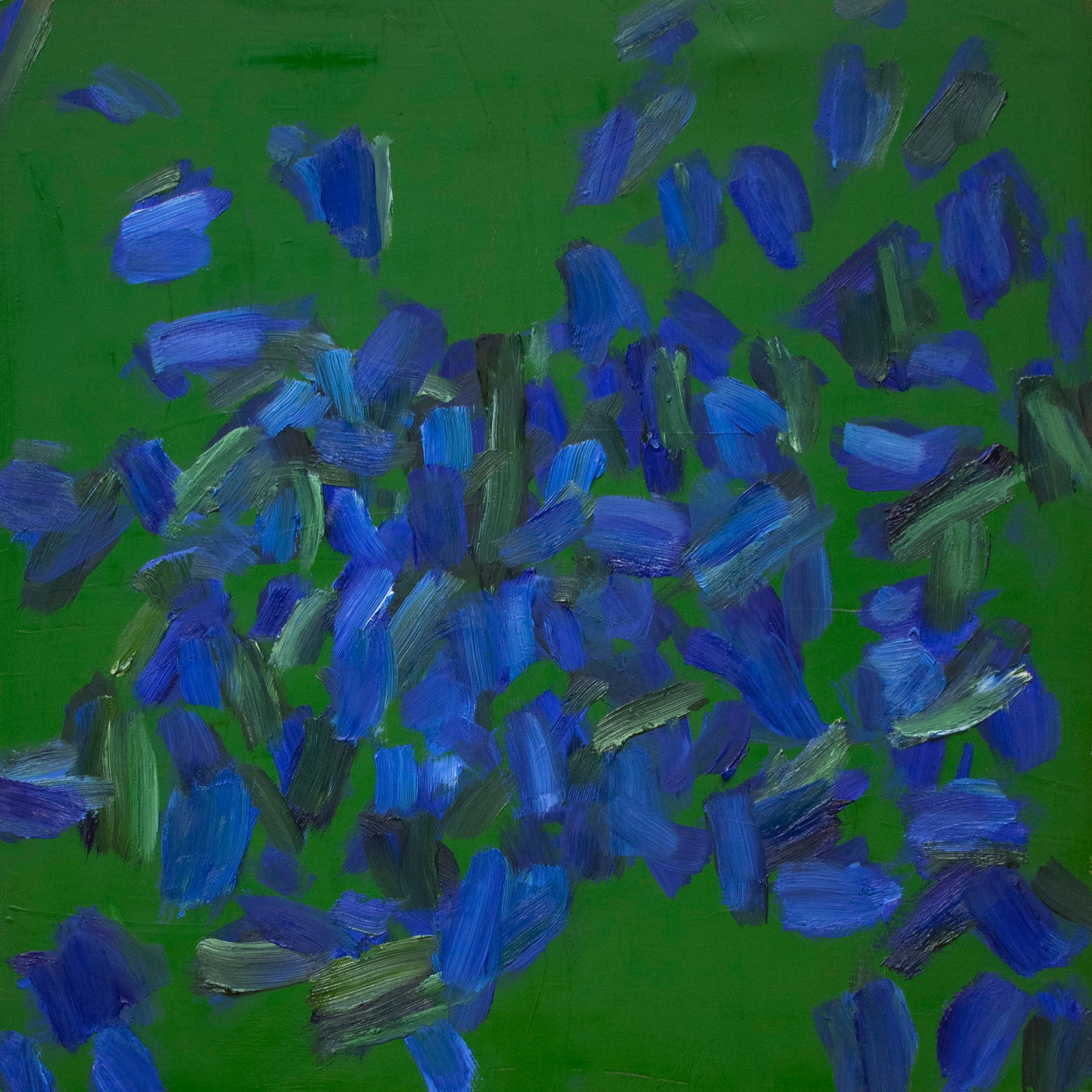 The Lawn With Blue Berries By Birute Nomeda Stankuniene Oil on Cnavas 2021 Signed (1 of 3)