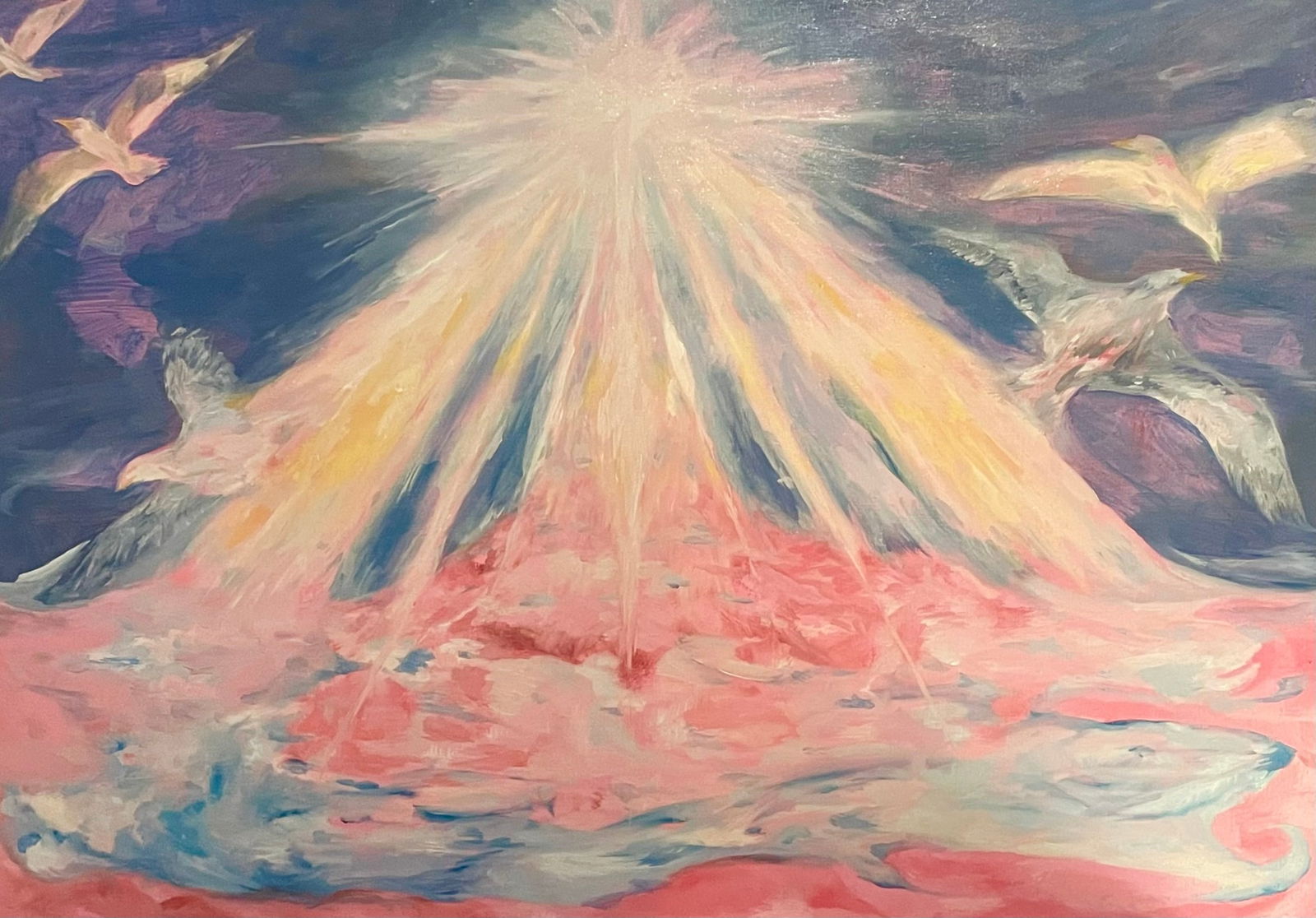 The Good Gull Star By Jay McAvoy Oil 2026 Signed: SHIPS FROM Manchester The Good Gull Star is a striking and playful piece full of ethereal fluidity and colour. Jay McAvoy is a multimedia abstract artist and animator based in Manchester. Fluid moveme