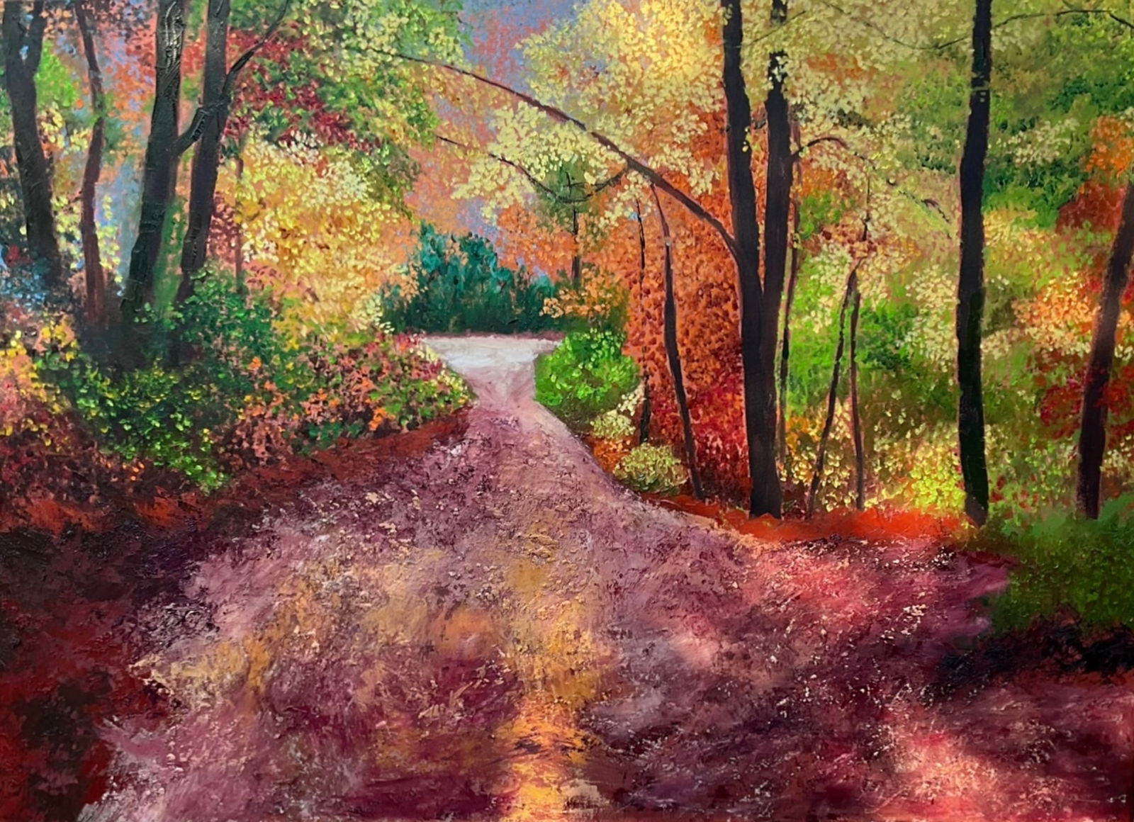 Autumn silent tapestry By Jennifer Blenkinsopp Oil 2025 Signed (1 of 5)