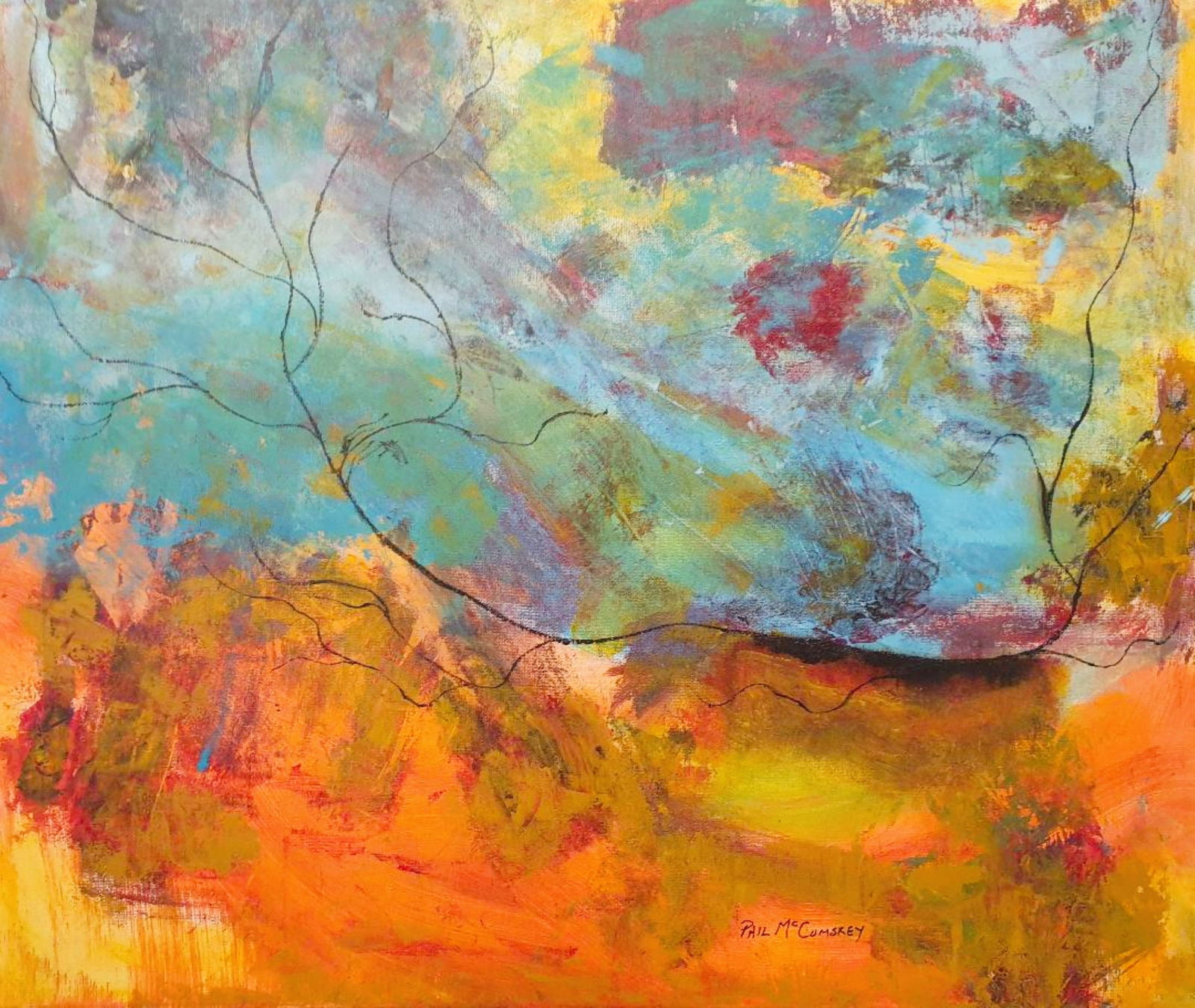 Swirling Skies By Philip McCumskey Acrylic on canvas 2025 Signed (1 of 5)