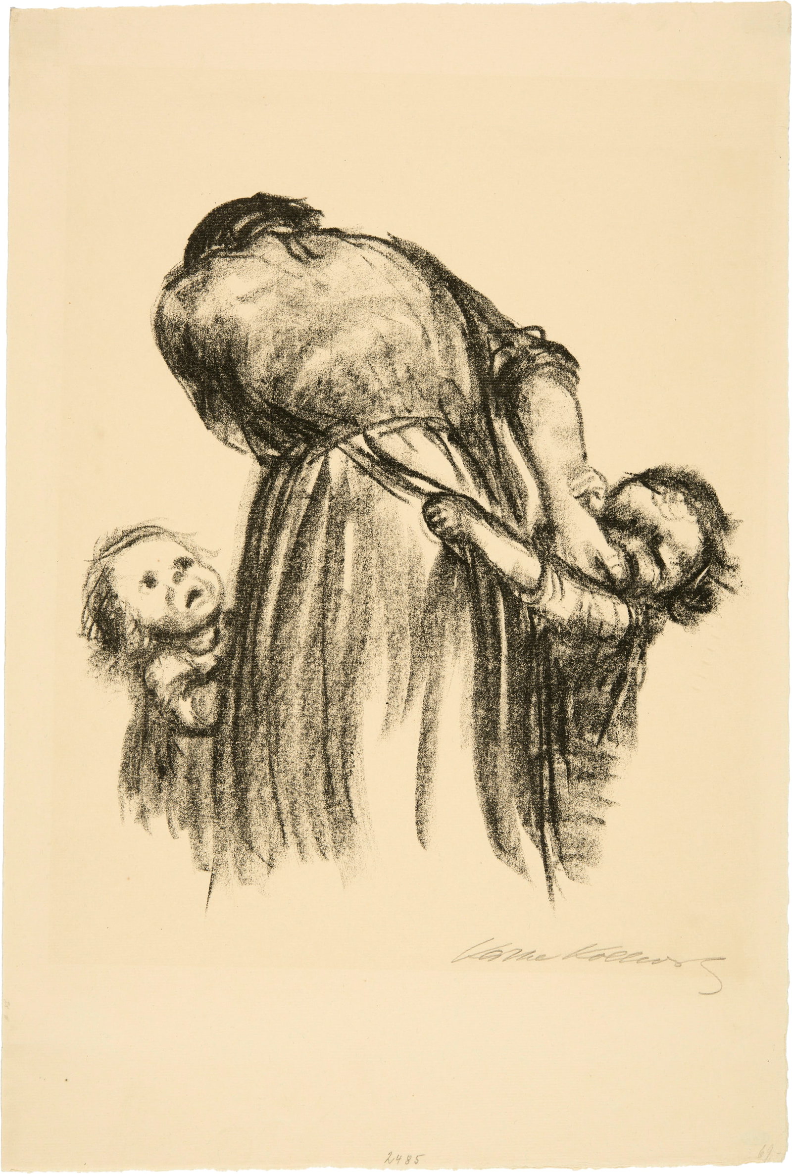 Käthe Kollwitz (Königsberg 1867 - 1945 Moritzburg) Brot!: Käthe Kollwitz (Königsberg 1867 - 1945 Moritzburg) Brot! Probably before October 1924 Chalk lithograph (transfer print) on ribbed laid paper 49.2x33.2 cm, sheet size Signature Signed "Kä