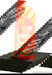 Wilfrid Moser (1914 Zürich 1997) Ohne Titel: Wilfrid Moser (1914 Zürich 1997) Ohne Titel Circa 1971 Plastic, coloured, on a black wooden base 27 cm, height; 32.5 cm height with plinth Signature Inscribed "IFA" by the artist on the front Pro