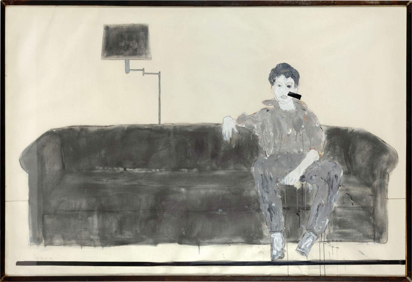 Not Vital (Scuol 1948 - lebt und arbeitet in New York und in Sent) Gail: Not Vital (Scuol 1948 - lebt und arbeitet in New York und in Sent) Gail 1978 Acrylic, graphite and grease pencil, collage on paper 115x173 cm Signature Signed and dated "Not Vital 78" by the artist lo