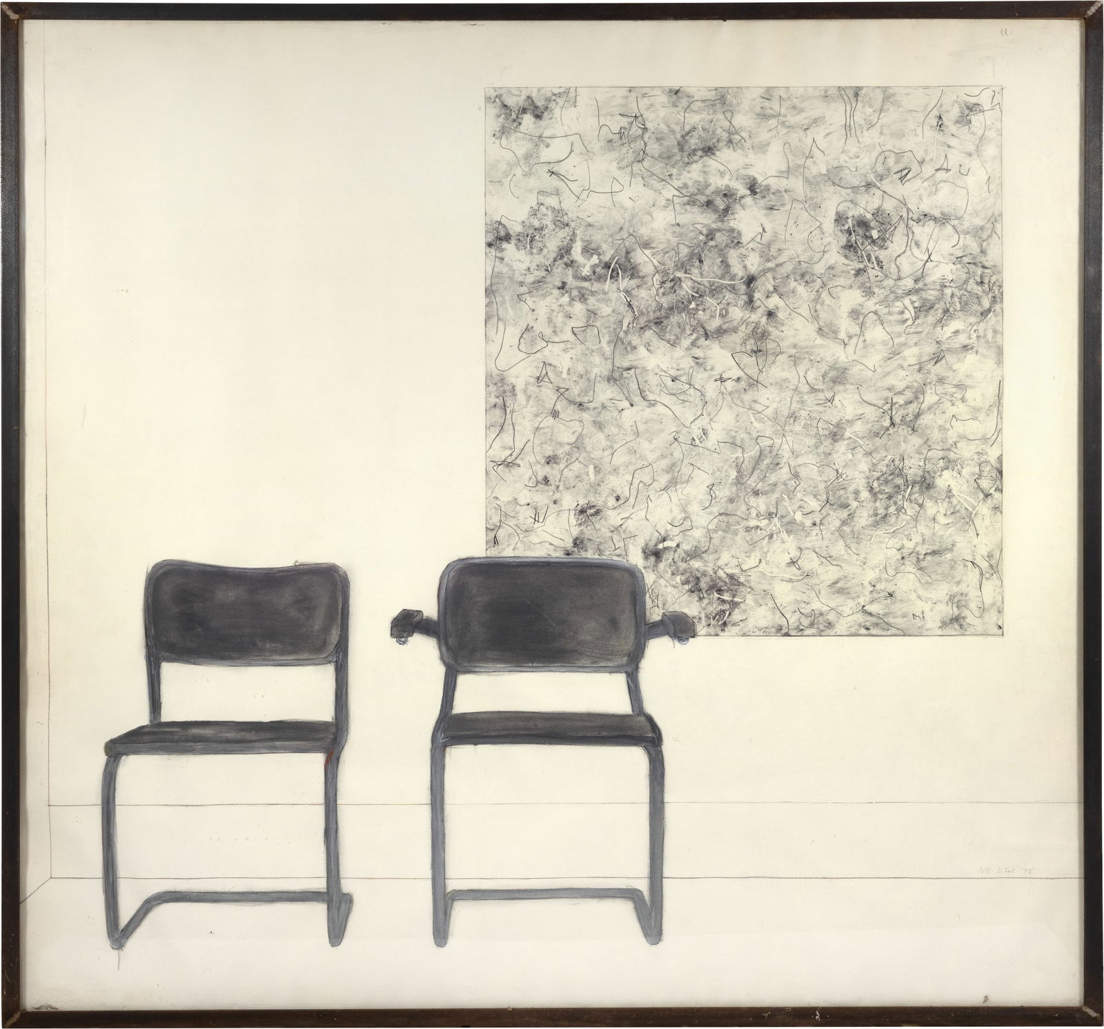 Not Vital (Scuol 1948 - lebt und arbeitet in New York und in Sent) Ohne Titel: Not Vital (Scuol 1948 - lebt und arbeitet in New York und in Sent) Ohne Titel 1978 Acrylic, graphite and grease pencil on paper 150x152.5 cm Catalogue Raisonné This work is known to the Studio No