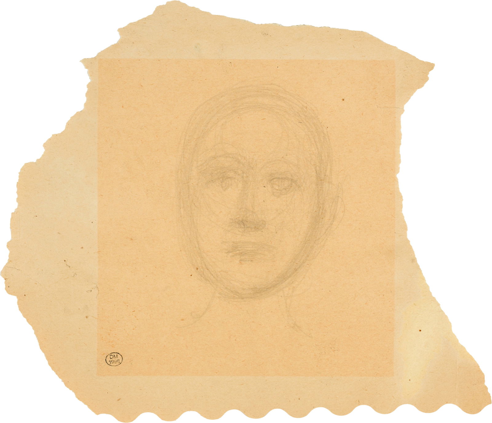 Balthus (Balthazar Klossowski de Rola) (Paris 1908 - 2001 Rossinière) Portrait de Dora Maar: Balthus (Balthazar Klossowski de Rola) (Paris 1908 - 2001 Rossinière) Portrait de Dora Maar 1948/1949 Pencil on paper tablecloth from the restaurant "Le Catalan" 21x25 cm Signature Lower left wit