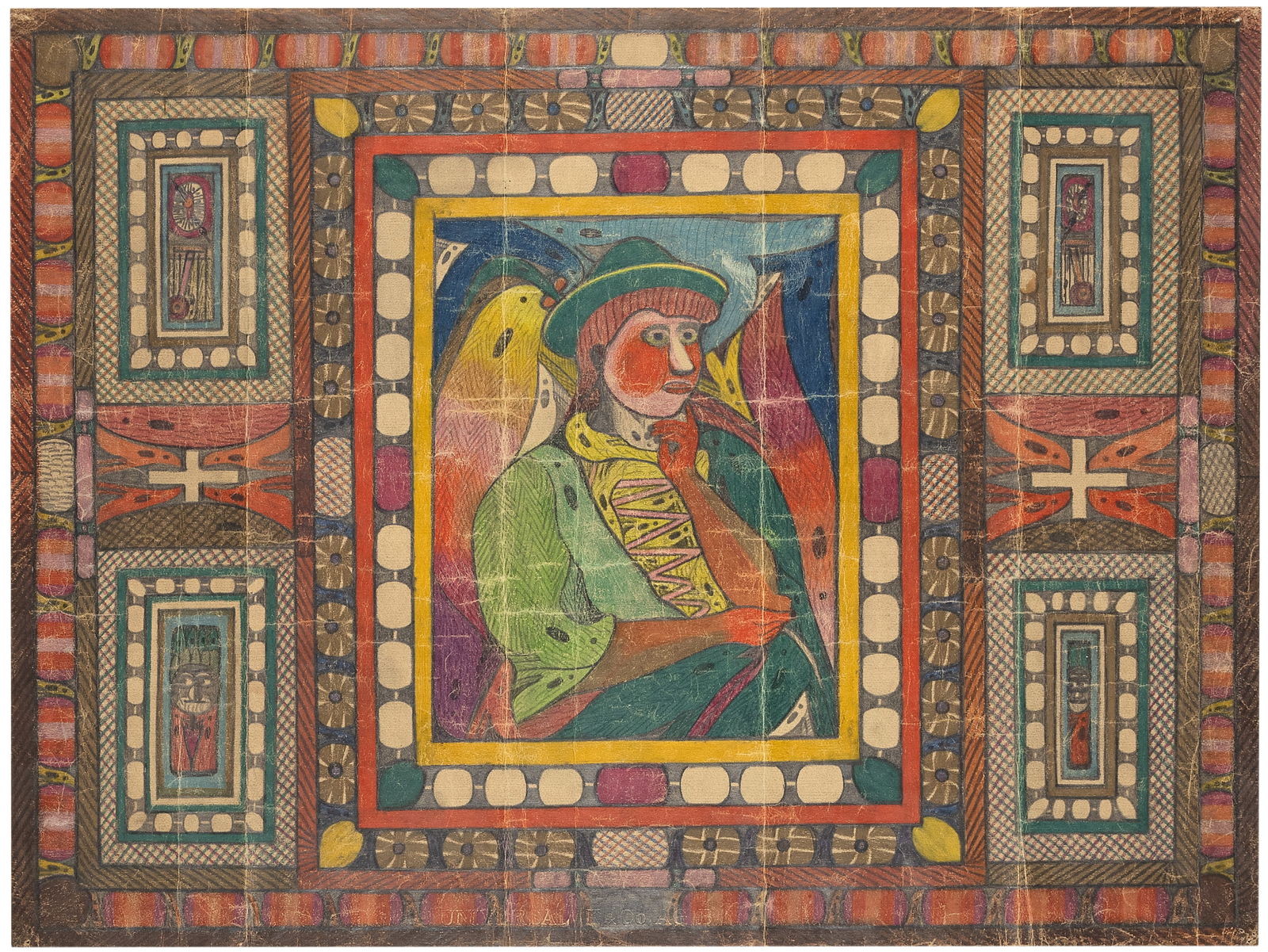 Adolf Wölfli (1864 Bern 1930) Skt. Adolfina, vom Skt. Adolf = Throon, Im Tiroll: Adolf Wölfli (1864 Bern 1930) Skt. Adolfina, vom Skt. Adolf = Throon, Im Tiroll 1927 Watercolour, coloured pencil and pencil on heavy wove paper 51x68 cm Signature Dated and inscribed on the reve