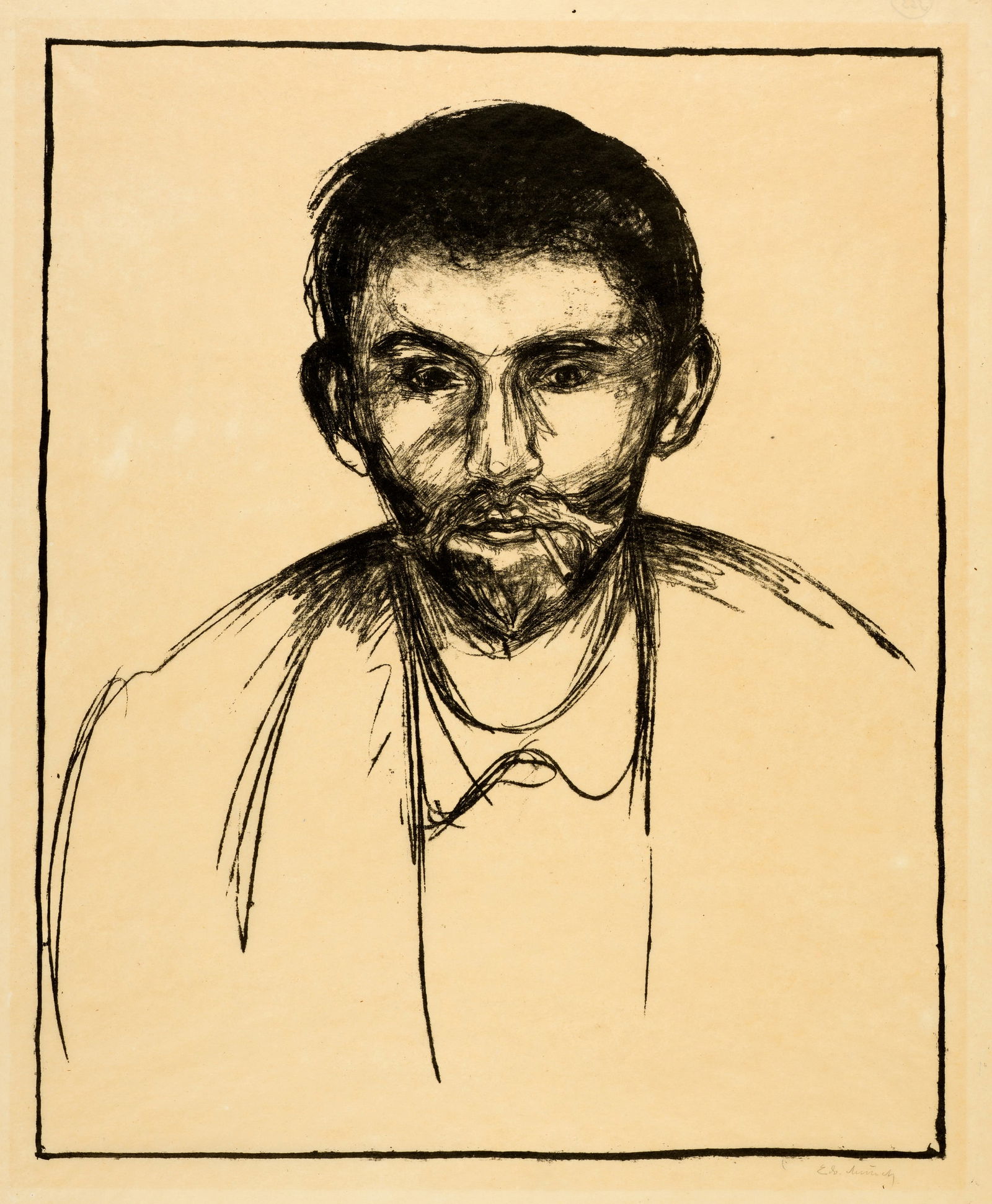 Edvard Munch (Løten 1863 - 1944 Oslo) Stanislaw Przybyszewski: Edvard Munch (Løten 1863 - 1944 Oslo) Stanislaw Przybyszewski 1895 Lithograph on thin Japan paper 54.1x44.3 cm, image; 74.8x54.8 cm, sheet size Signature Lower right signed by the artist in penci