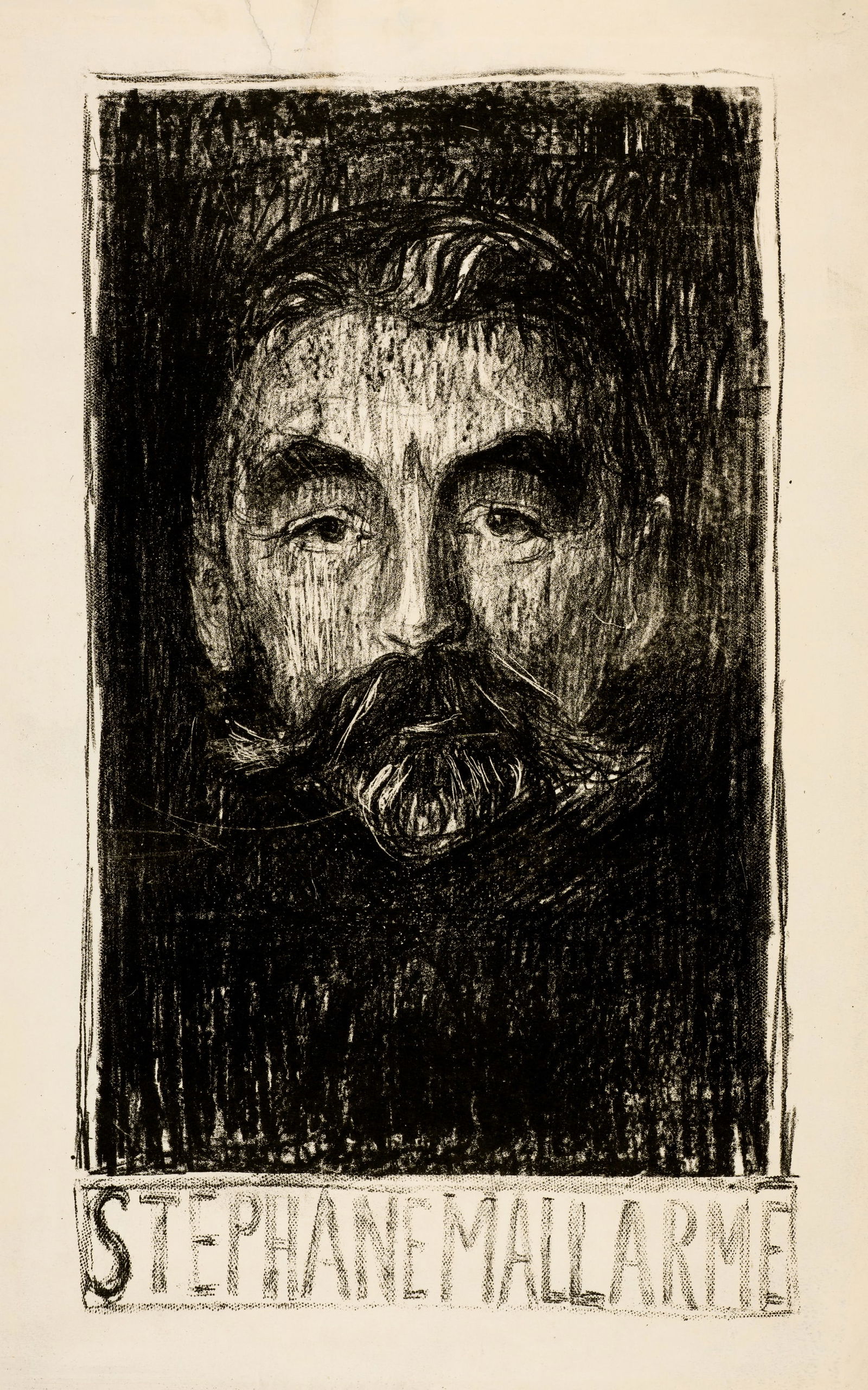 Edvard Munch (Løten 1863 - 1944 Oslo) Stéphane Mallarmé: Edvard Munch (Løten 1863 - 1944 Oslo) Stéphane Mallarmé 1897 Lithograph on smooth paper 51.3x30 cm, image size; 63.6x43.5 cm, sheet size Catalogue Raisonné Gerd Woll, Edvard Munch,