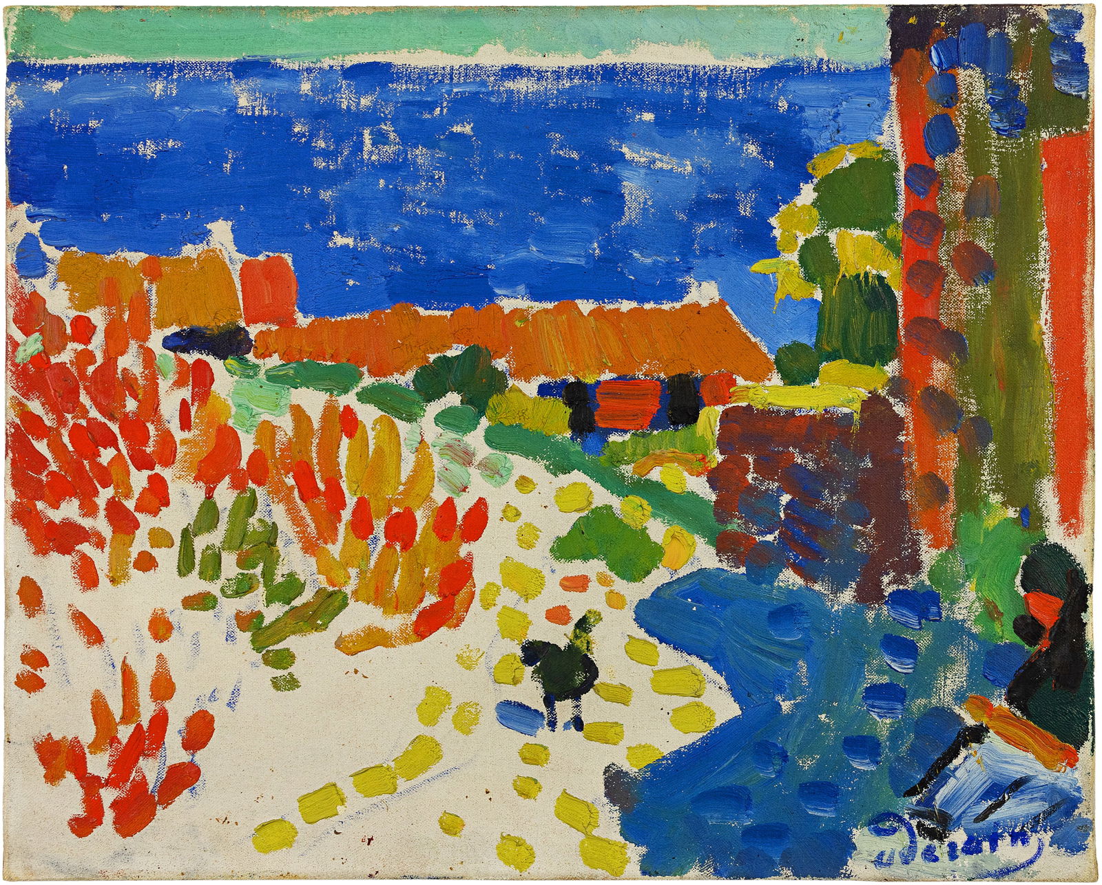 André Derain (Chatou 1880 - 1954 Garches) Bord de mer à Collioure: André Derain (Chatou 1880 - 1954 Garches) Bord de mer à Collioure 1905 Oil on canvas 33x41 cm Signature Lower right signed by the artist 'a derain' Catalogue Raisonné Michel Kellerma