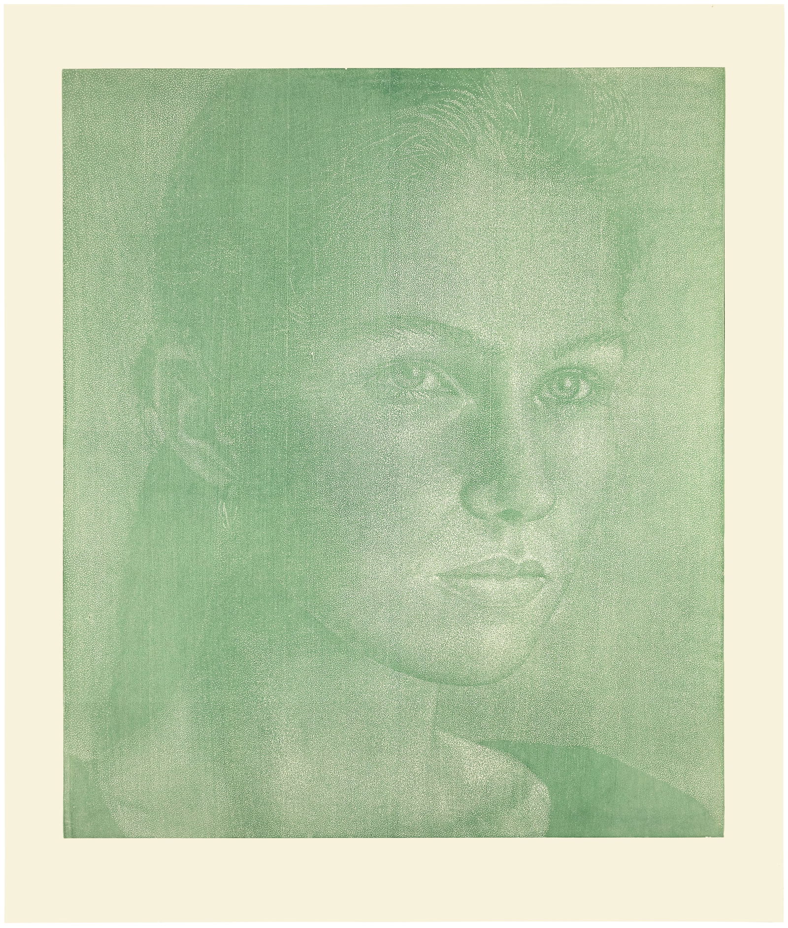 Franz Gertsch (Mörigen 1930 - 2022 Riggisberg) Vera: Franz Gertsch (Mörigen 1930 - 2022 Riggisberg) Vera 1994 Colour woodcut on Kumohadamashi Japan paper by Heizaburo Iwano 105x91 cm, wood-block; 170.5x153.5 cm, sheet size Signature On the reverse