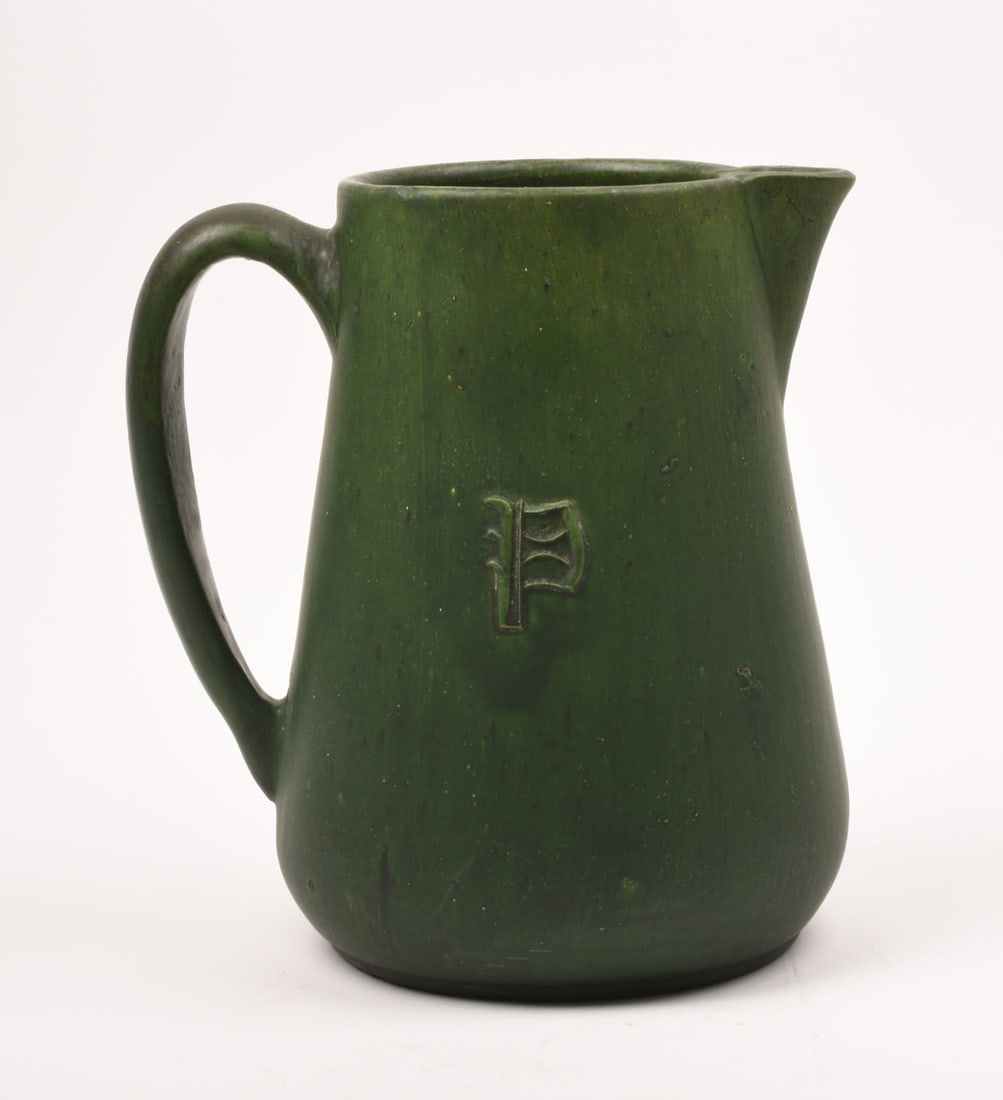 Cambridge Pottery Matte Green Pitcher (1 of 7)