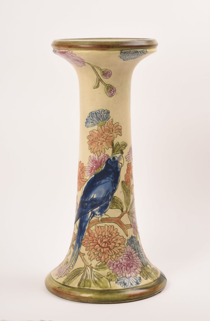 Weller Pottery Flemish? Pedestal (1 of 9)