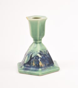 Roseville Pottery Green Baneda Prototype Candlestick