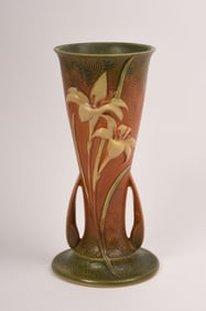 Roseville Pottery Brown Zephyr Lily Vase