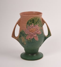 Roseville Pottery Pink Water Lily Vase