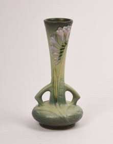 Roseville Pottery Green Freesia Vase