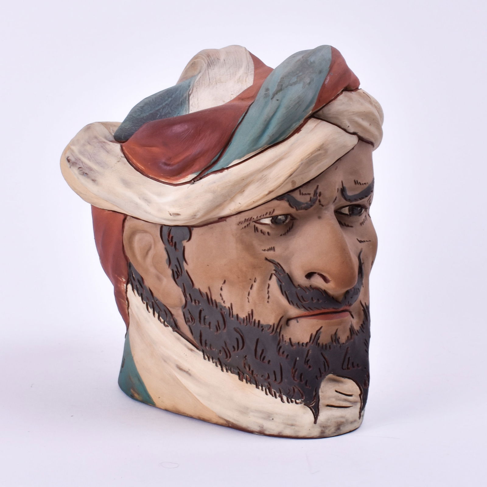 Weller Pottery Dickensware Turk Humidor. (1 of 11)