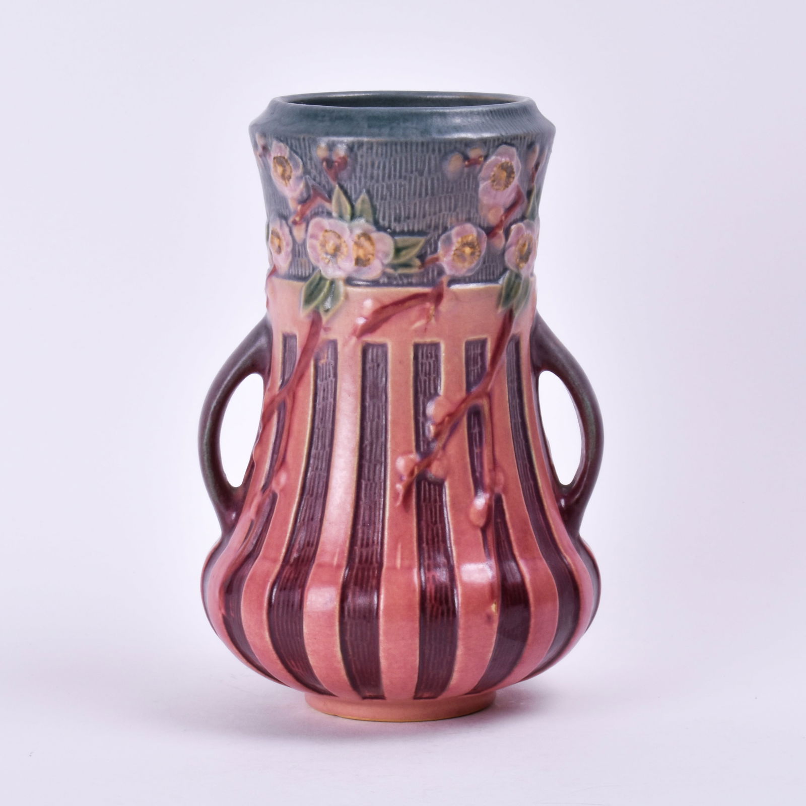 Roseville Pottery Pink Cherry Blossom Vase (1 of 6)