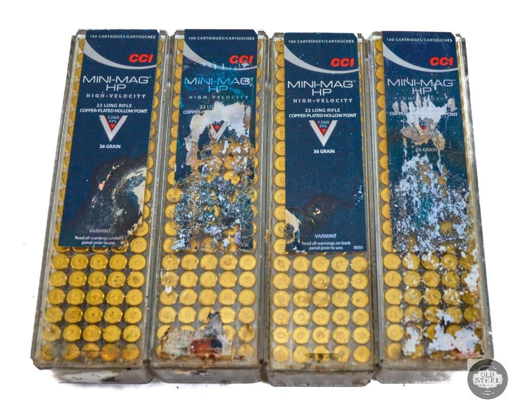 Four Boxes (100ct Each) - CCI MINI-Mag .22 LR 36gr HP Cartridges - 400 Rounds Total (1 of 1)