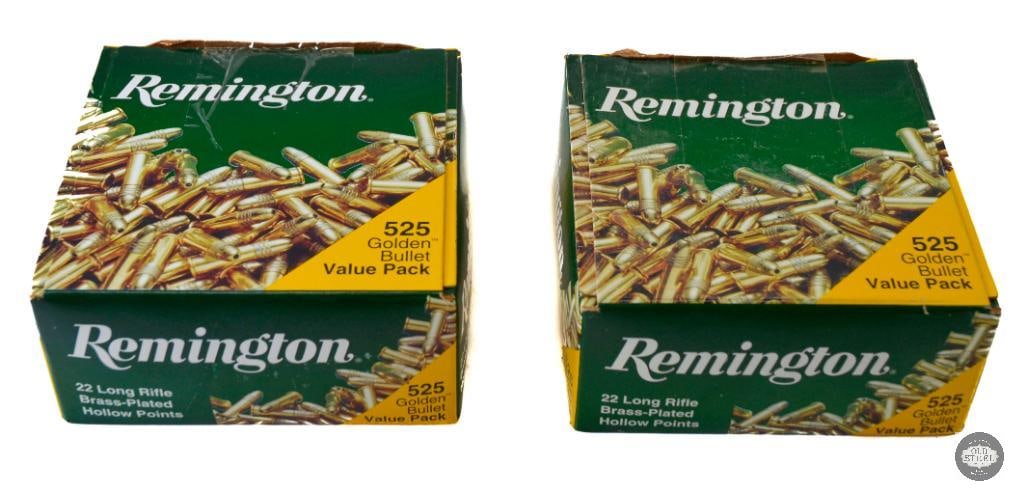 Two 525 Round Boxes - Remington Golden Bullet .22 LR - 36gr HP - 1050 Rounds Total (1 of 1)