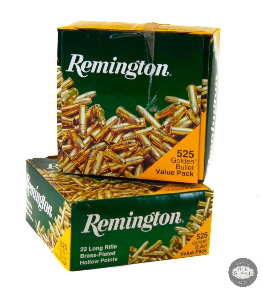 Two 525 Round Boxes - Remington Golden Bullet .22 LR - 36gr HP - 1050 Rounds Total (1 of 1)